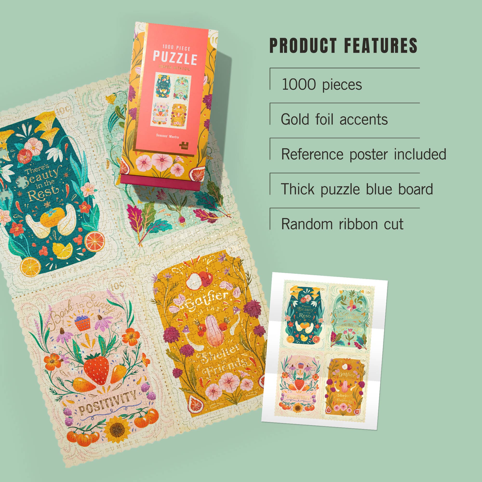 1000 PIECE PUZZLE, Seasons' Mantra, Firelight - Decor Addict, LLC