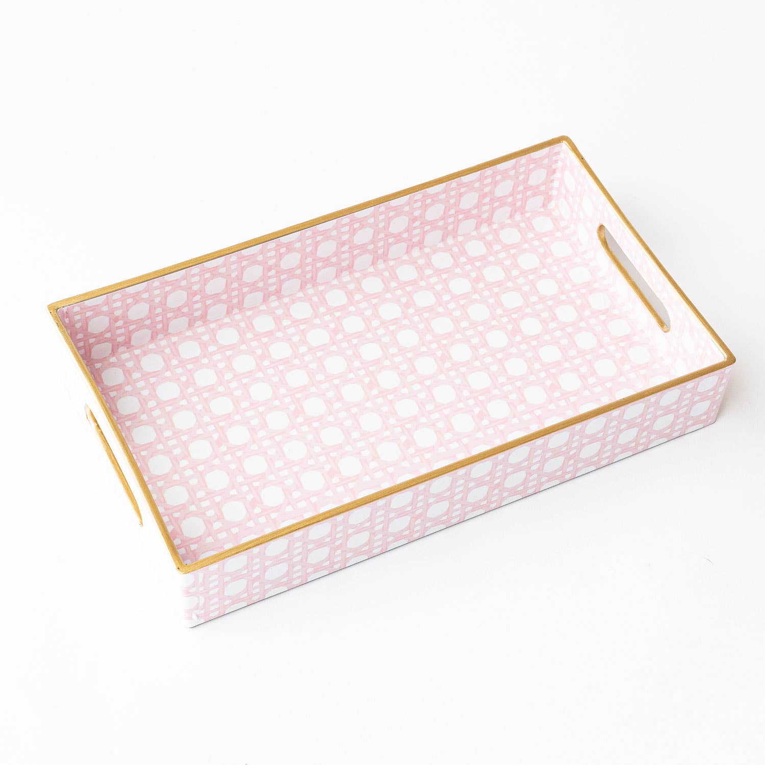 Pink Cane Vanity Tray - Decor Addict, LLC