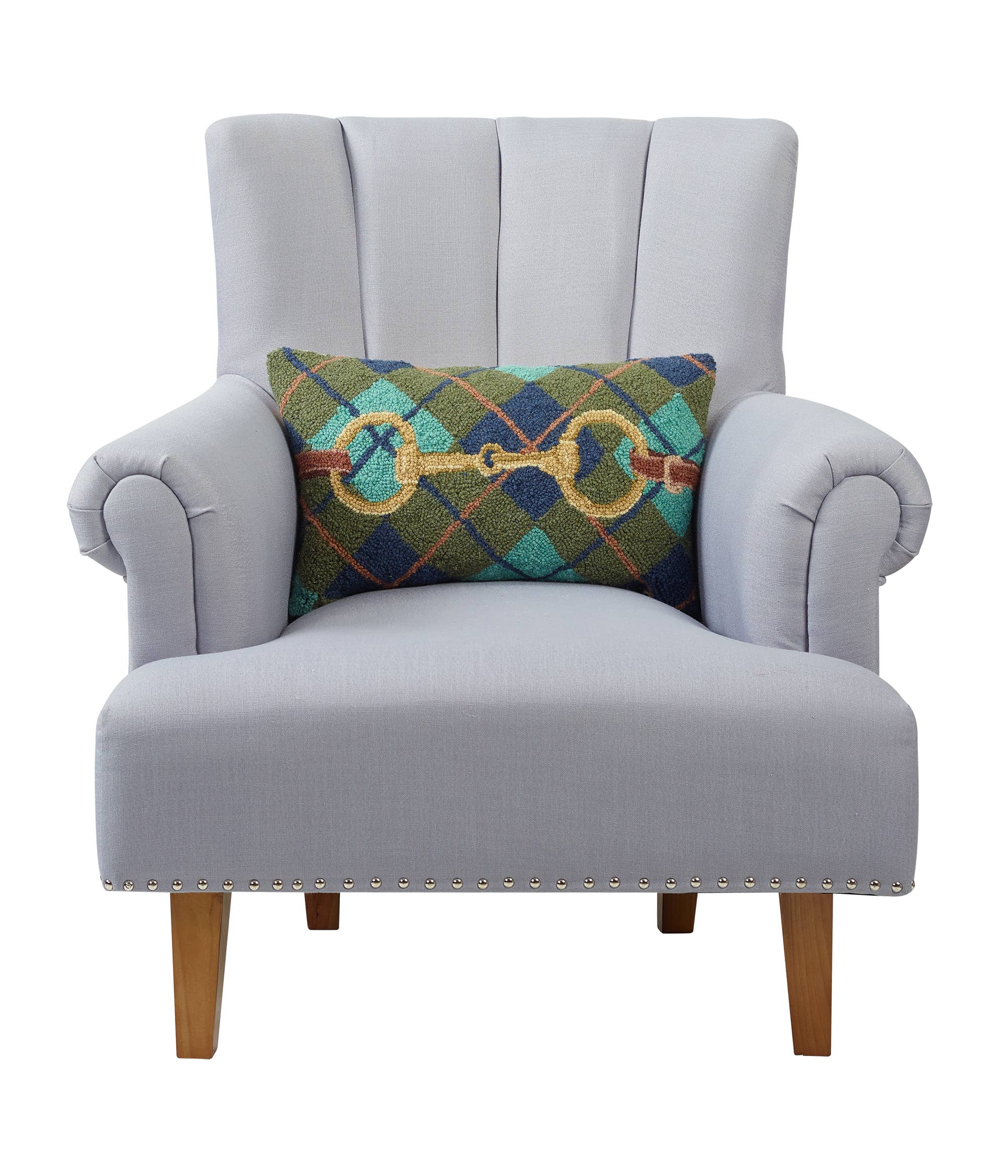 Gingham Buckle Hook Pillow - Decor Addict, LLC