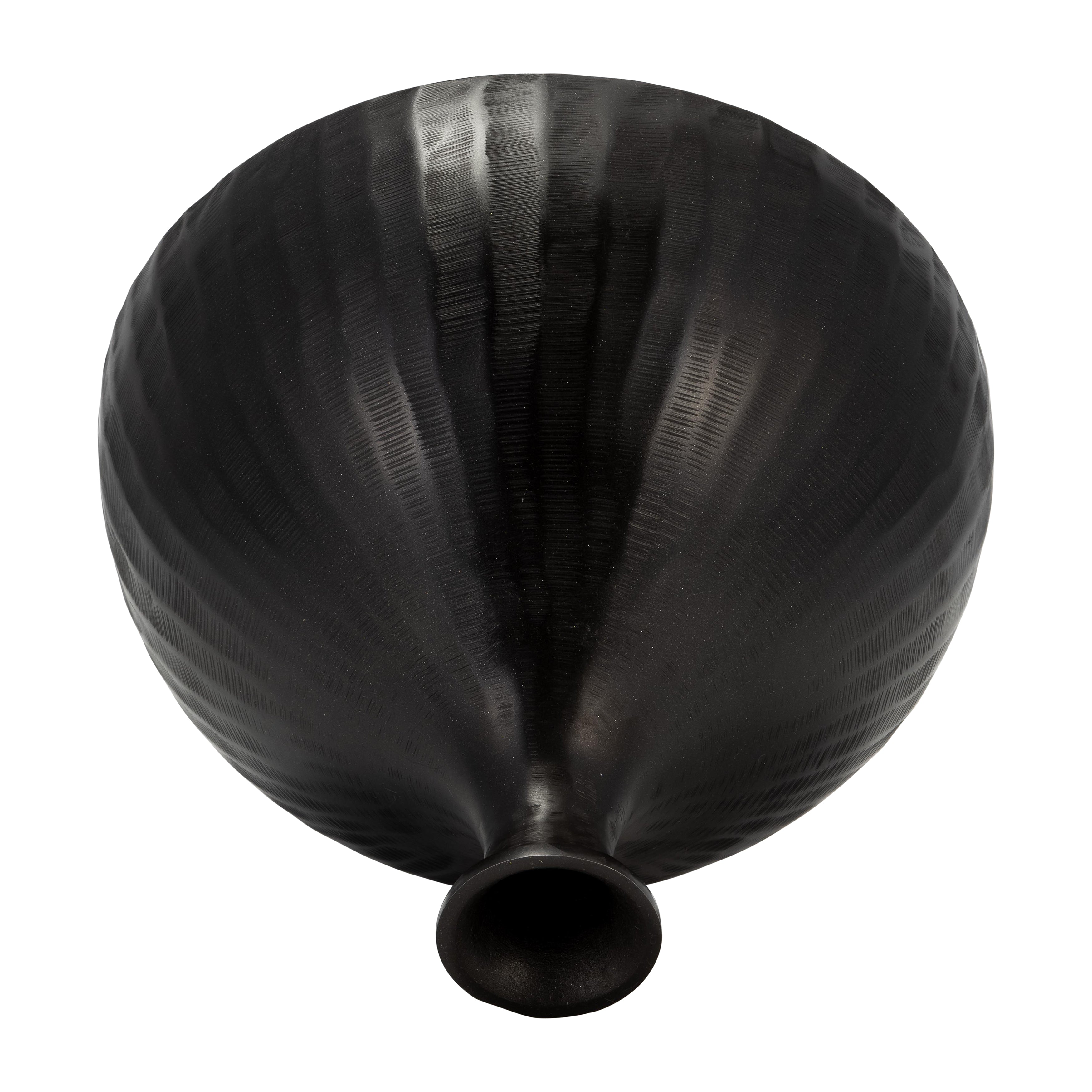 Metal, 9" Bulbous Vase, Bronze - Decor Addict, LLC