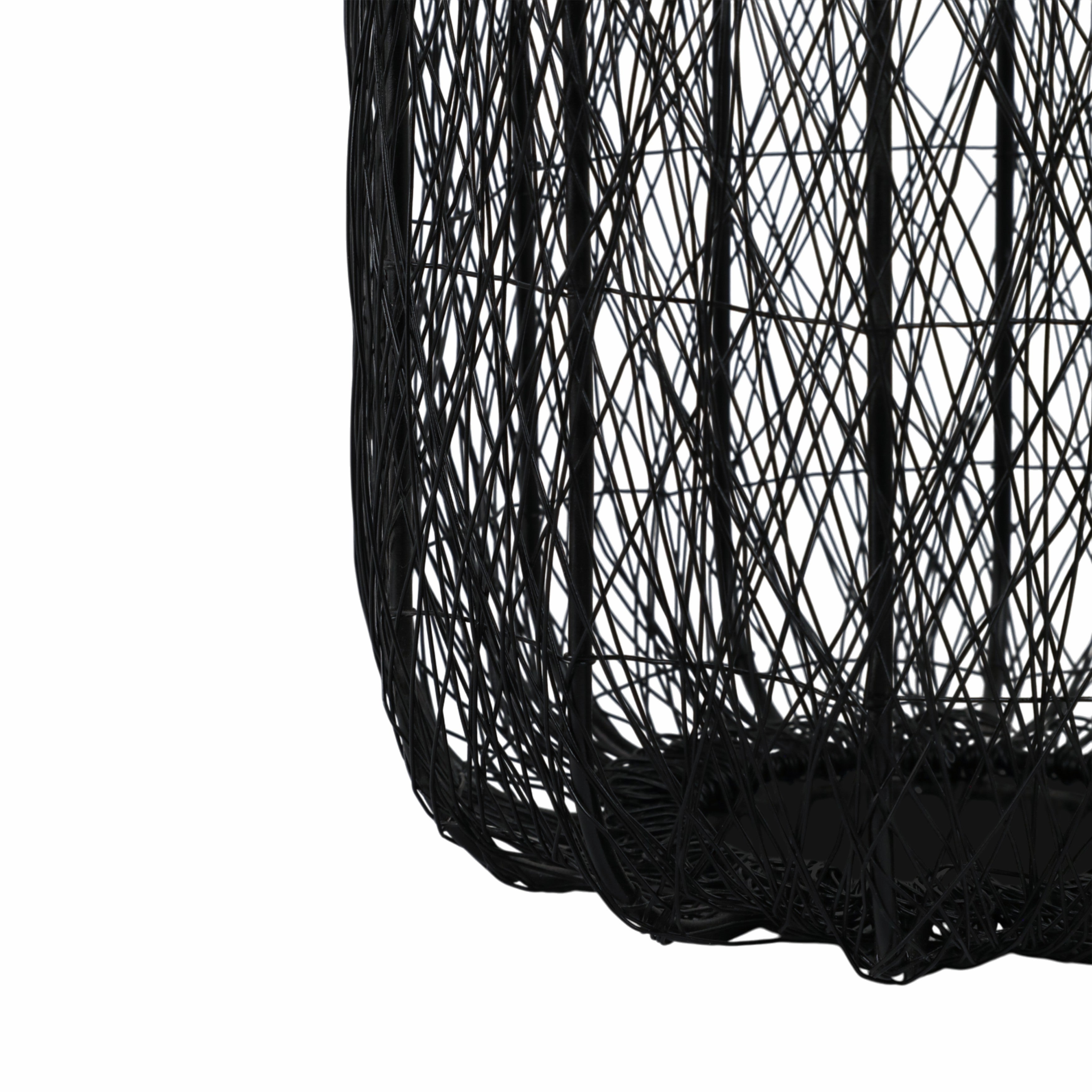 Metal, 10"h Wire Lantern, Black - Decor Addict, LLC