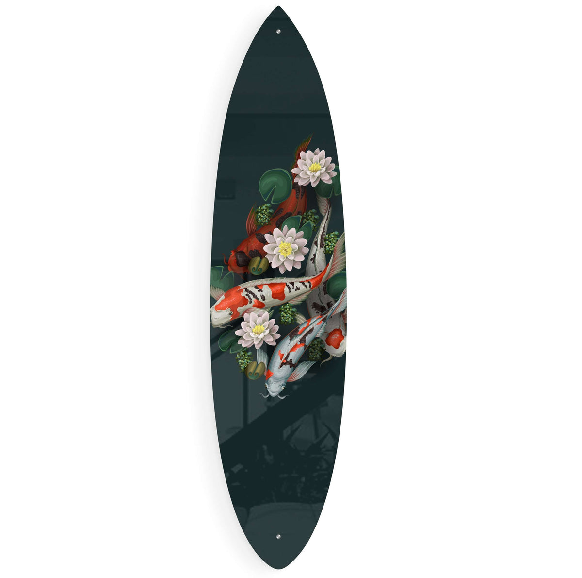 Fish Pattern Acrylic Surfboard Wall Art - Decor Addict, LLC