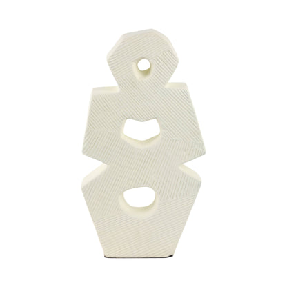 Ivory 18 in. Terracotta Abstract Sculpture - Decor Addict, LLC