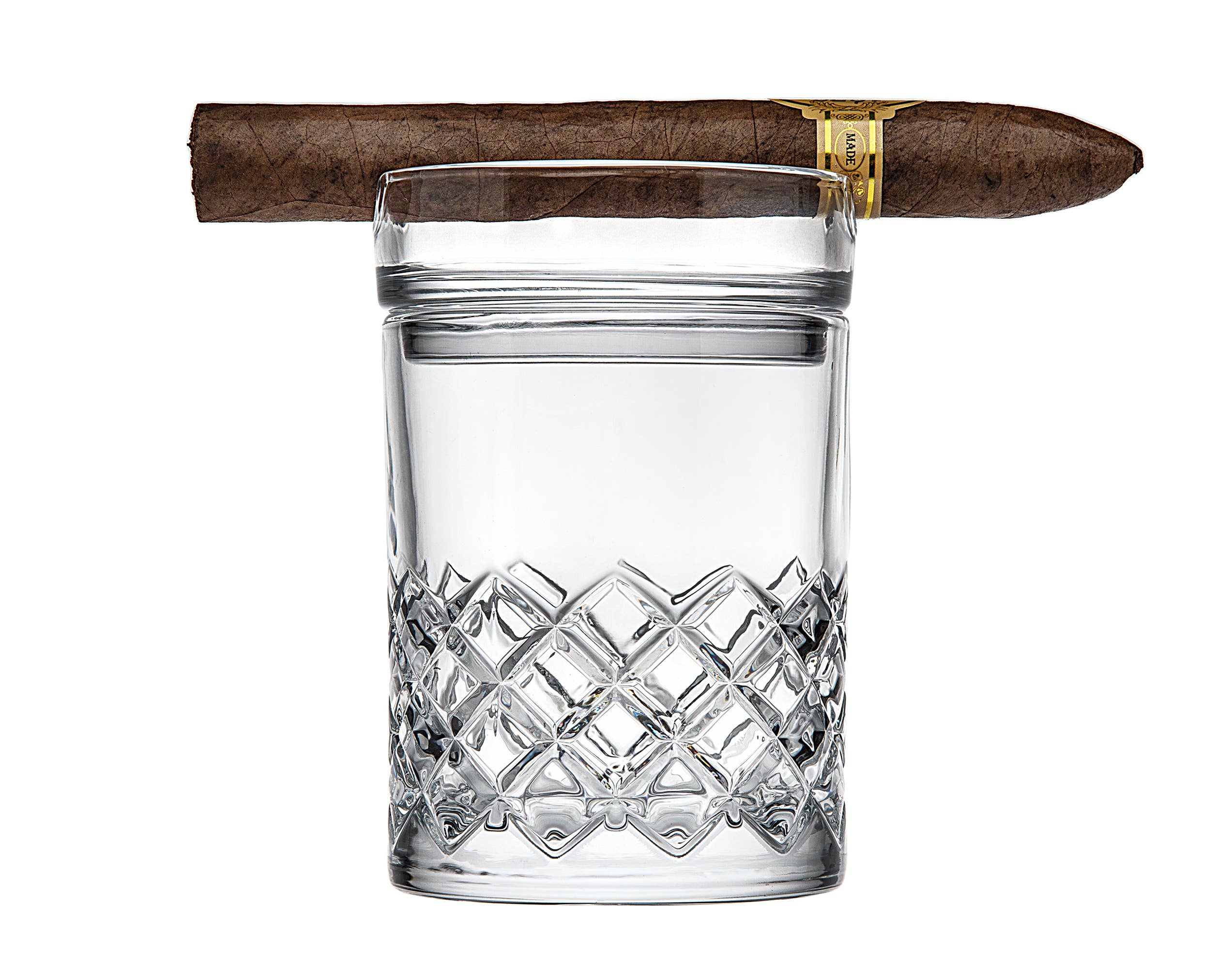 Hatch Cigar Double Old Fashion Glass