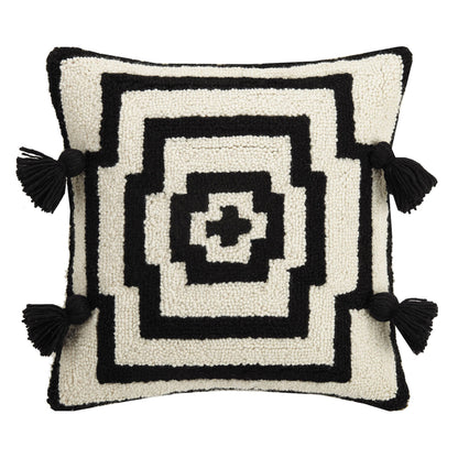 Hypnotic Black Tassels Hook Pillow - Jungalow - Decor Addict, LLC