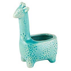 Lake Blue Giraffe Planter Sm - Decor Addict, LLC