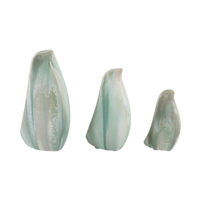 Decorative Objects Set of 3 - Blue Resin Bird, 5/7/8 in. - Decor Addict, LLC