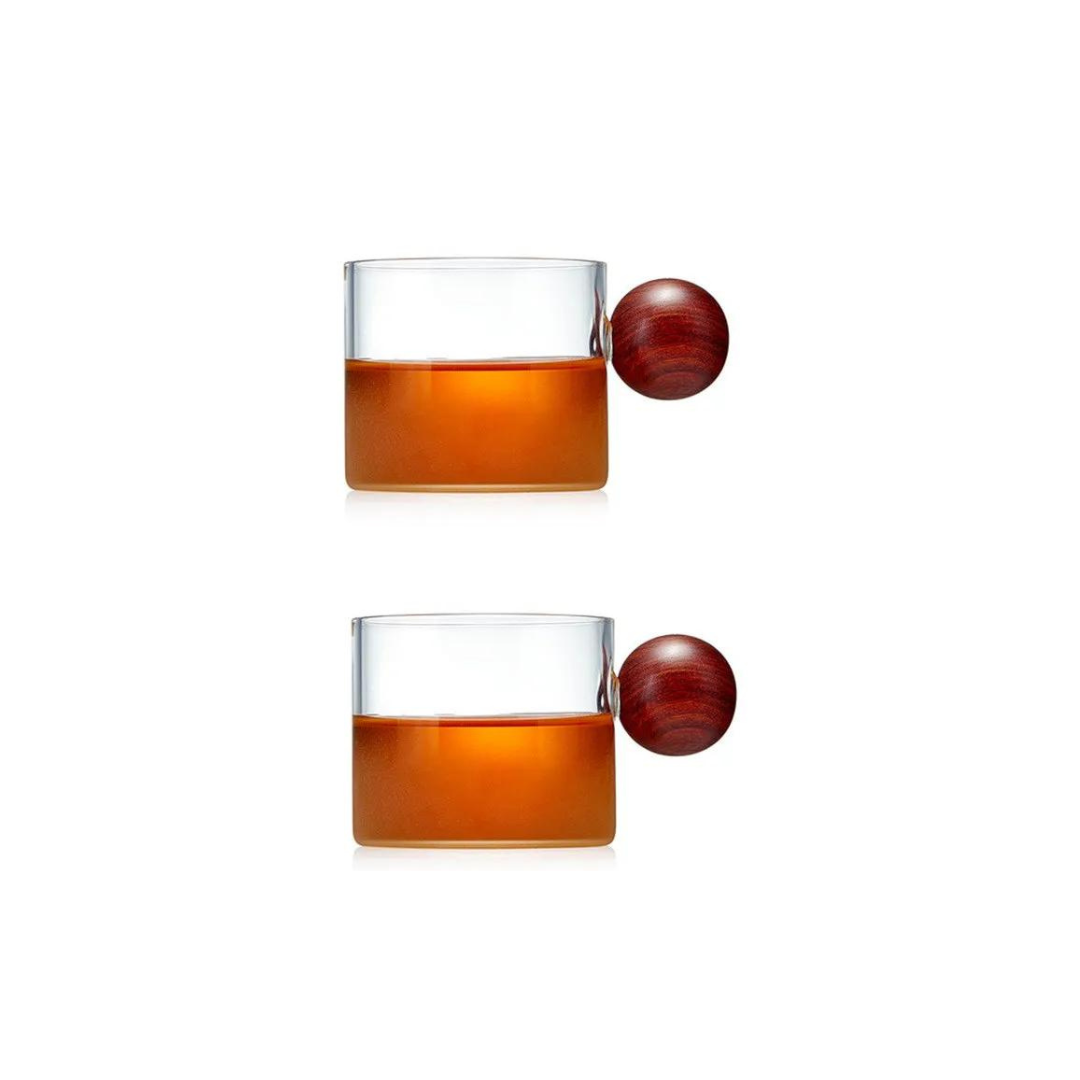 Wooden Espresso Glass Set - Decor Addict, LLC