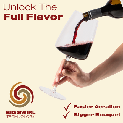 GOLIATH - Oversized Big Wine Glasses (Set of 2) - Decor Addict, LLC