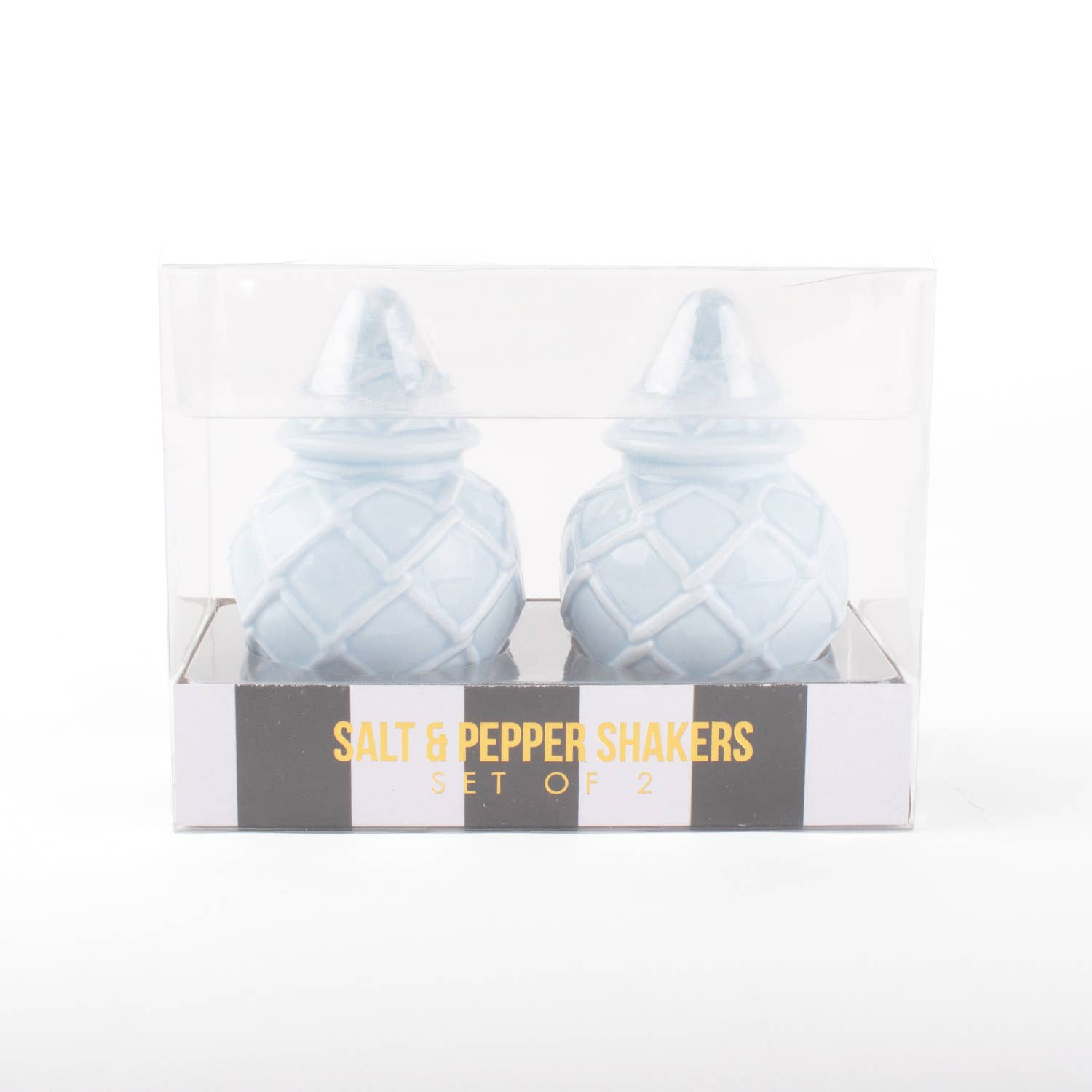 Light Blue Textured Jar Salt & Pepper Shaker Boxed Set - Decor Addict, LLC