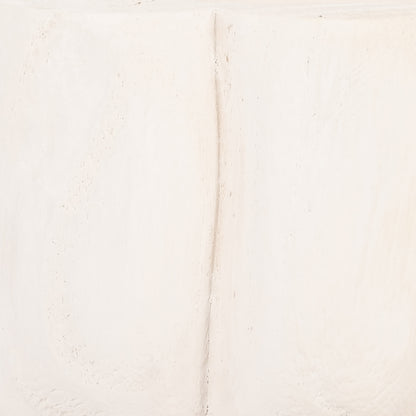 Wood, 9" Scalloped Bowl, White - Decor Addict, LLC