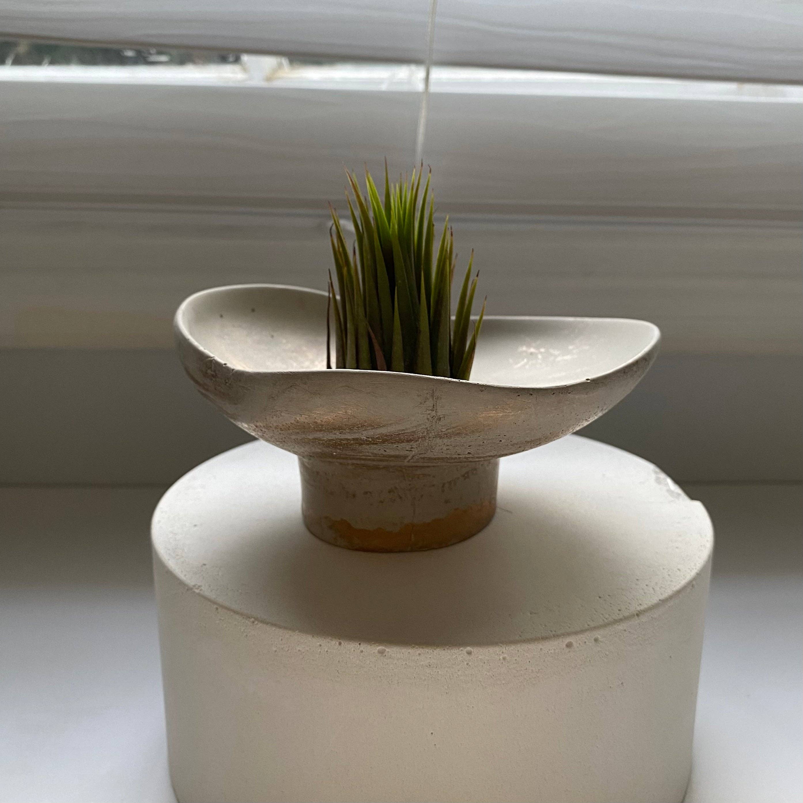 Aglaya - Pedestal Bowl: Light Gray - Decor Addict, LLC