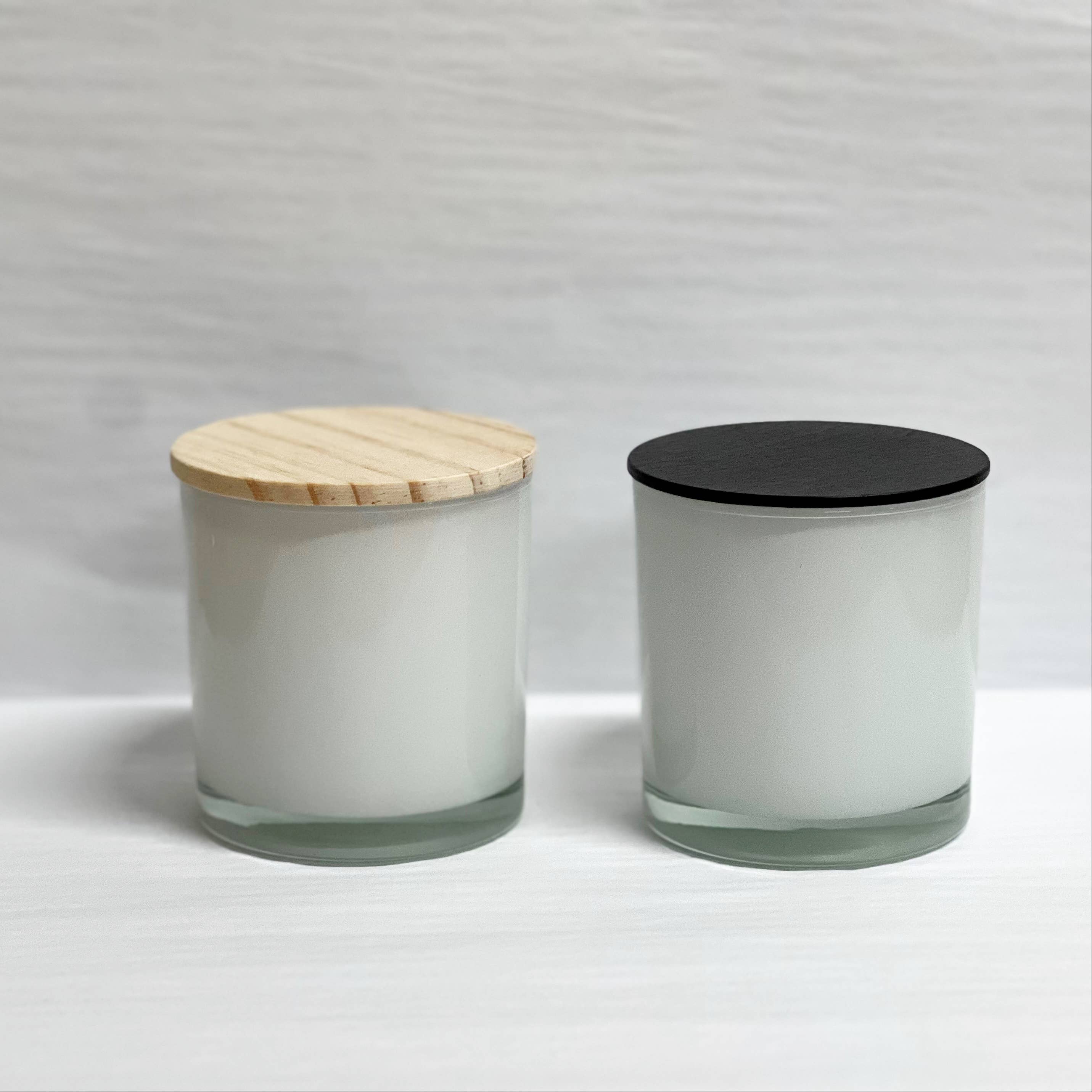 Wood Lids /Set of 12/ Black Wood Lid/ Natural Wood Lid: Black Wood Lids - Decor Addict, LLC