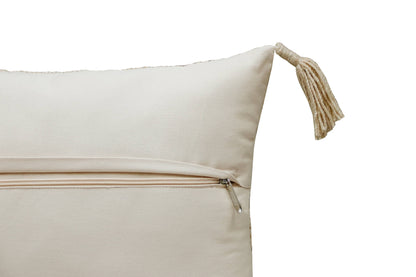 Harmison Handmade Cotton/Wool Throw Pillow, 14" x 20", Tan - Decor Addict, LLC