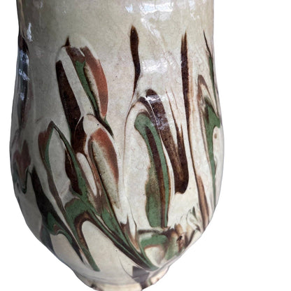 Cottage Crafted Vase: Marbleized Blue - Decor Addict, LLC