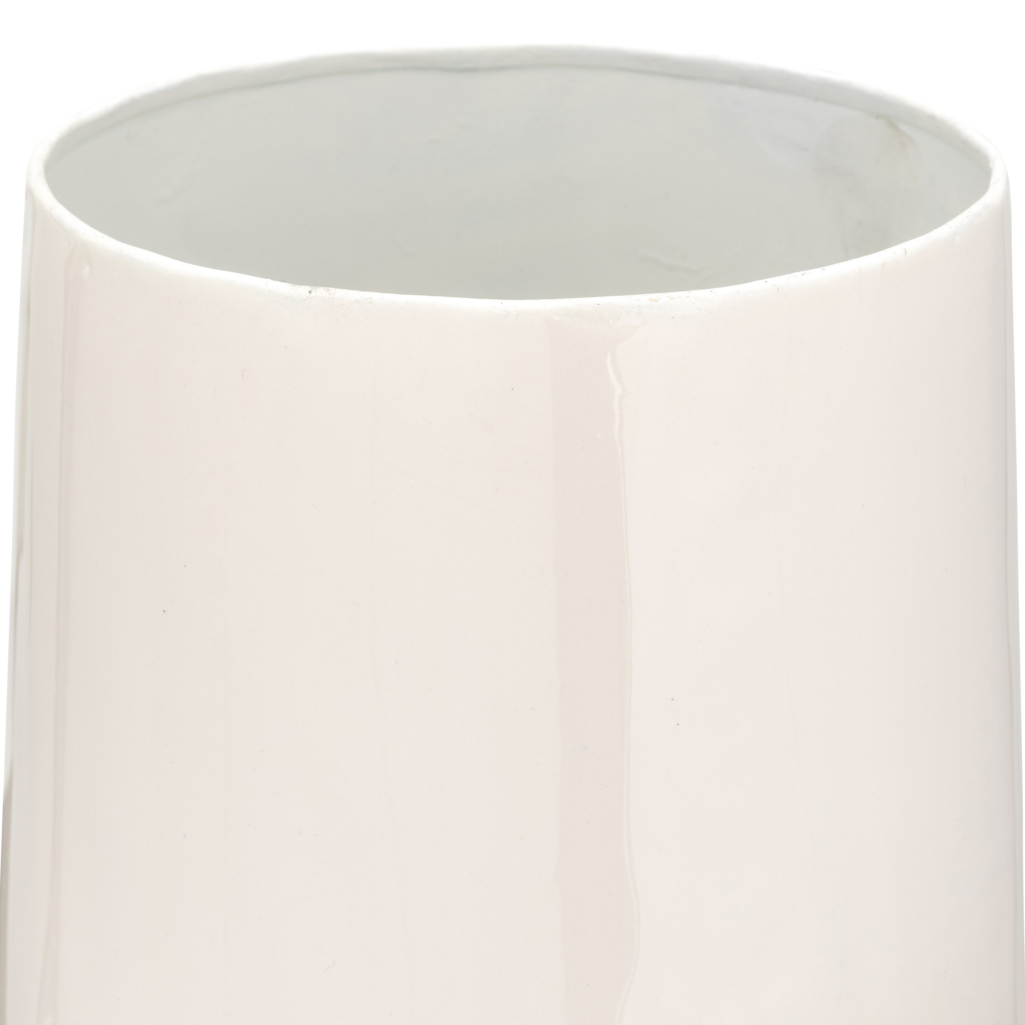 Iron,23"h,colored Stained Vase,white - Decor Addict, LLC