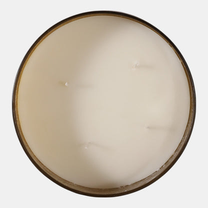 6" 28 Oz Sensual Amber Frosted Glass Candle, Multi - Decor Addict, LLC