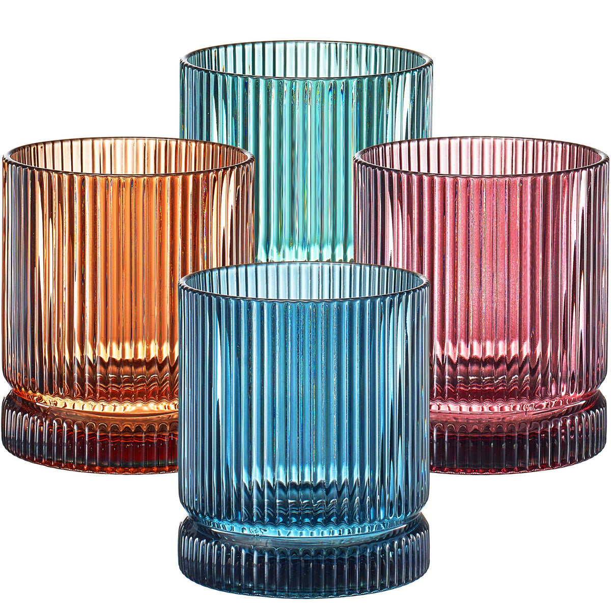 Ribbed Whiskey Drinking Glass - Decor Addict, LLC