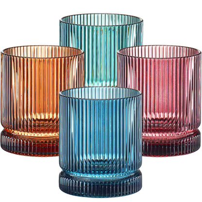 Ribbed Whiskey Drinking Glass - Decor Addict, LLC