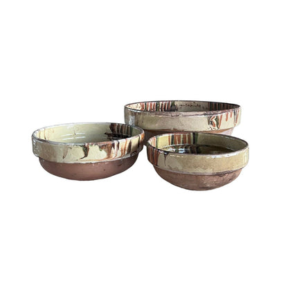 Cottage Crafted Bowl: Marbleized Blue / Medium