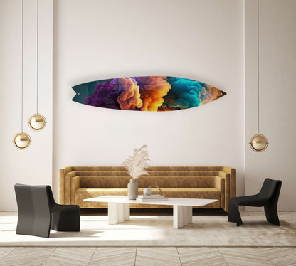 Abstract Space Smoke Acrylic Surfboard Wall Art - Decor Addict, LLC