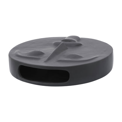 Cer, 10" Sad Face Vase, Black - Decor Addict, LLC