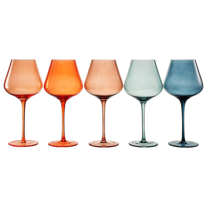 Colors of Venice, Italy, City Wine Glassware | 5 Set, 20 OZ - Decor Addict, LLC