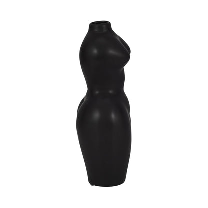 Dol, 12"h Torso Vase, Black - Decor Addict, LLC