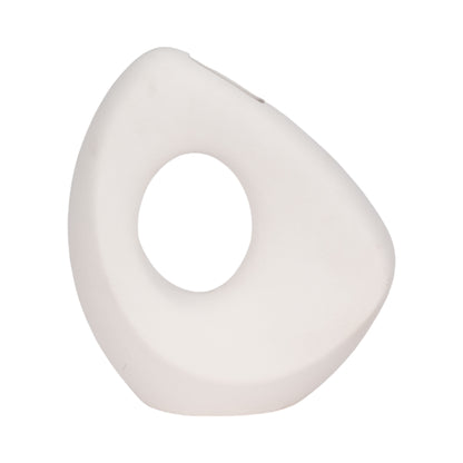 11" Lopsided Open Cut Out Vase Sand Texture, White - Decor Addict, LLC