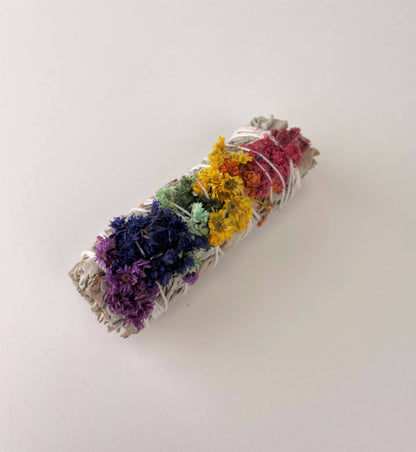 4" Rainbow Sage Smudge Sticks - Decor Addict, LLC