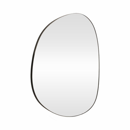 30x35" Irregular Round Mirror, Black - Decor Addict, LLC