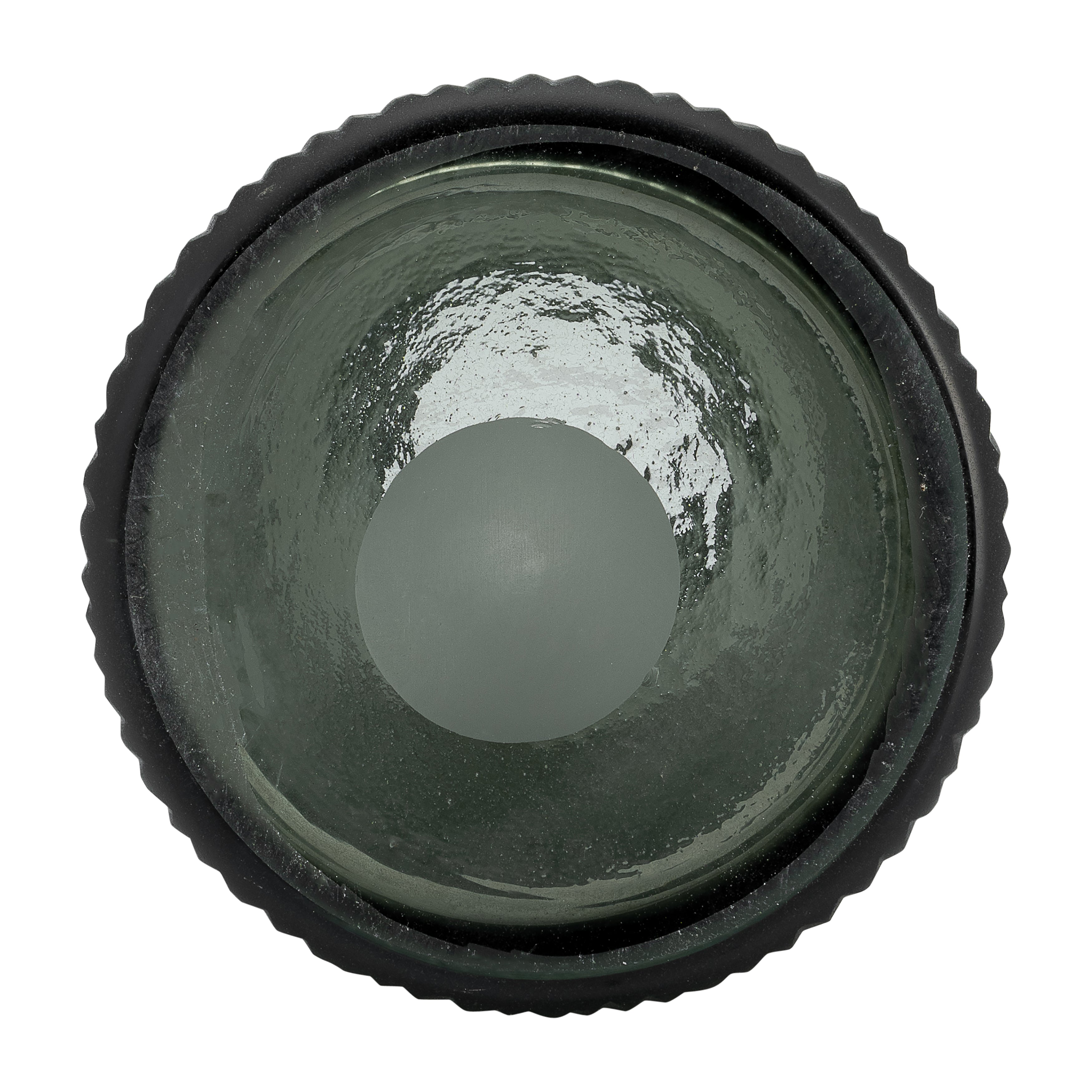 Glass, 17"h Vase W/ Lid, Green/smoke - Decor Addict, LLC