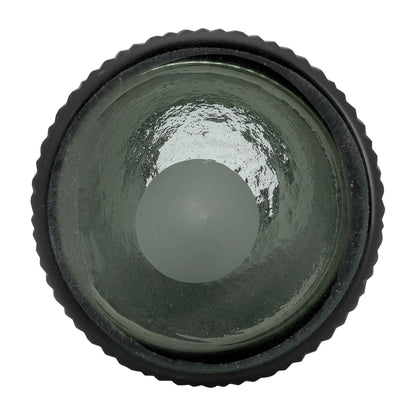 Glass, 17"h Vase W/ Lid, Green/smoke - Decor Addict, LLC