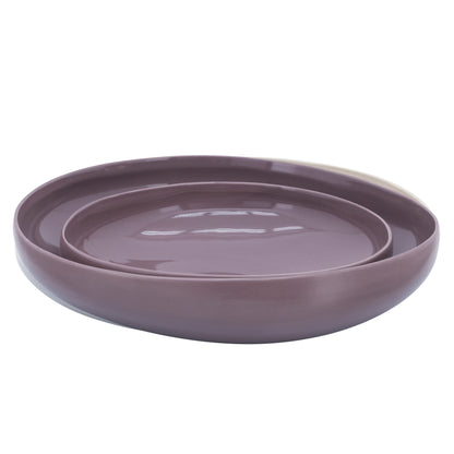 S/2 Organic Bowls 12/15", Lavander - Decor Addict, LLC