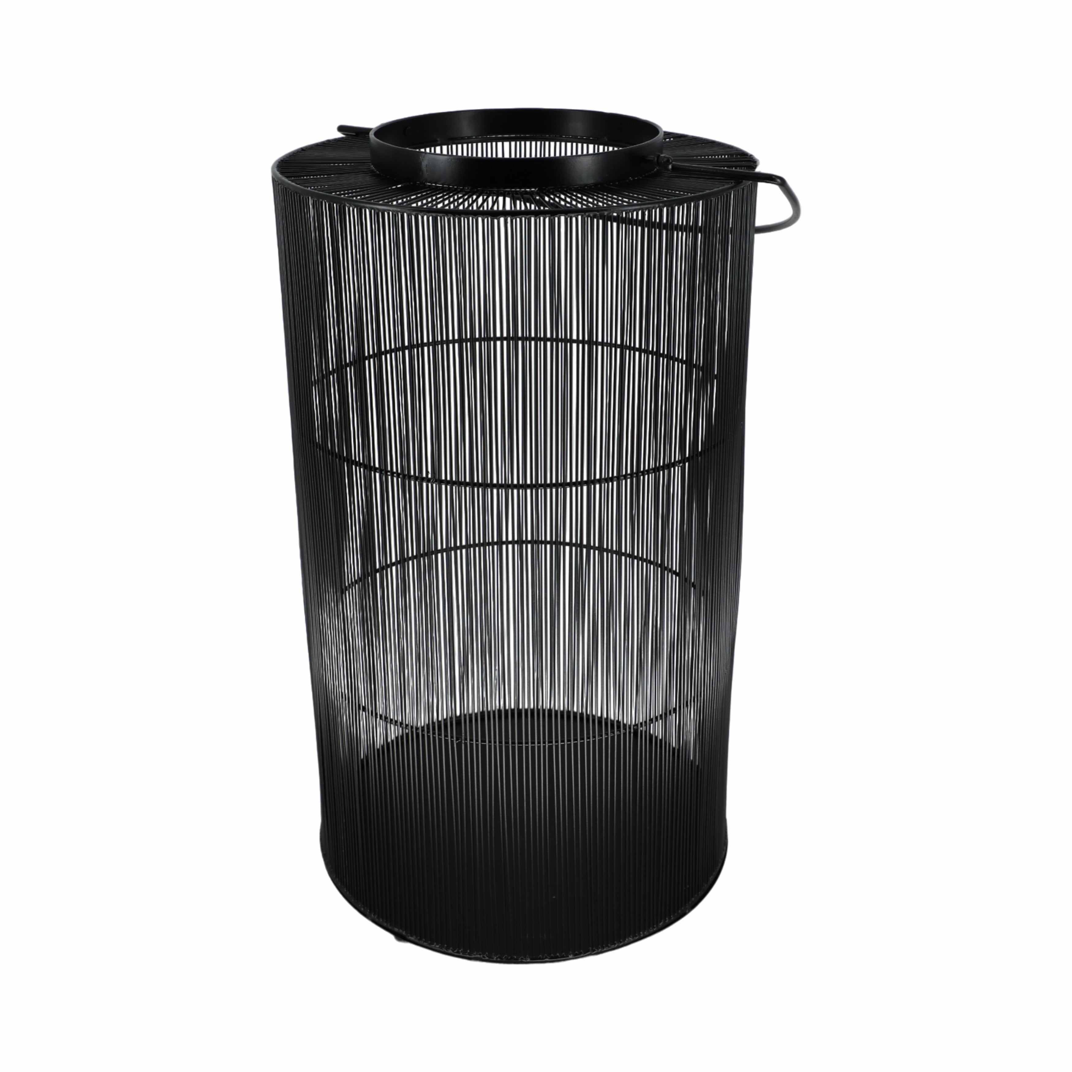 Metal 26" Wire Lantern, Black - Decor Addict, LLC