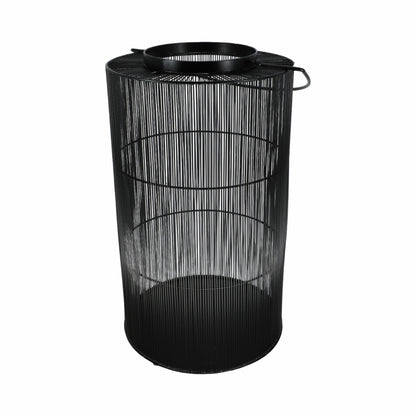Metal 26" Wire Lantern, Black - Decor Addict, LLC