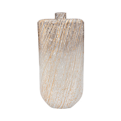 Glass,16",striped Stained Vase,multi - Decor Addict, LLC