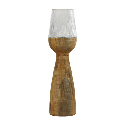 Arbre Natural Hurricane/Vase Mango Wood - Decor Addict, LLC