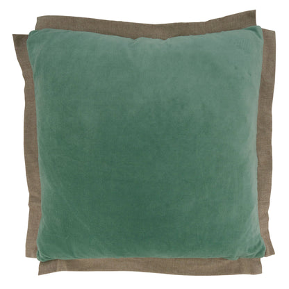 Flange Edge Velvet Pillow: Blush / Down Filled / 20" - Decor Addict, LLC
