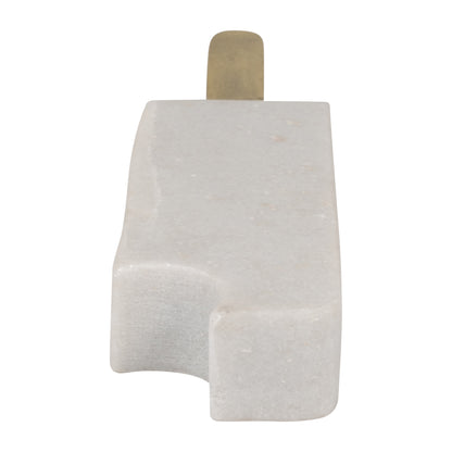 Metal/marble,13",bitten Popsicle Deco,white - Decor Addict, LLC