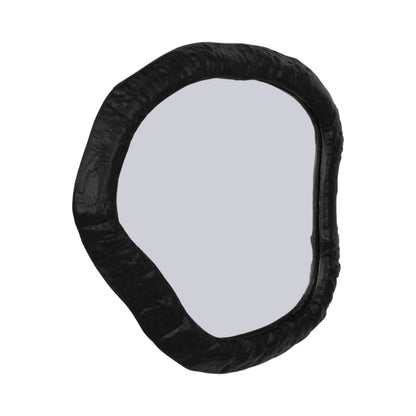 Alum,14",hammered Outlined Mirror,matte Black - Decor Addict, LLC