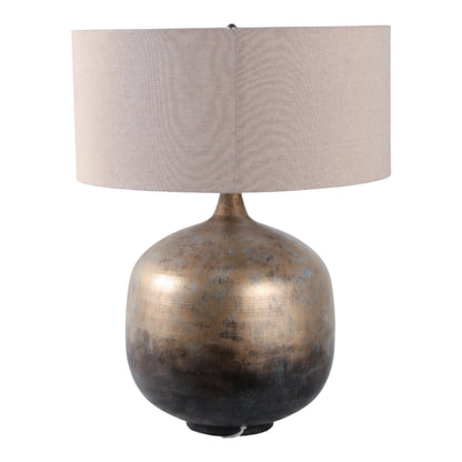 28x22" Metal Base Table Lamp, Brown Multi - Decor Addict, LLC