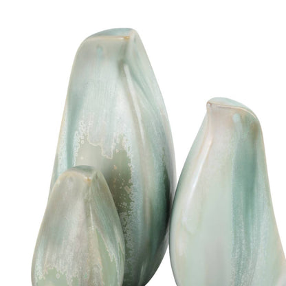 Decorative Objects Set of 3 - Blue Resin Bird, 5/7/8 in. - Decor Addict, LLC