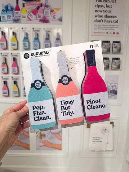 Scrubbly™ Kitchen Sponge Trio - Green/Peach/Pink - Decor Addict, LLC