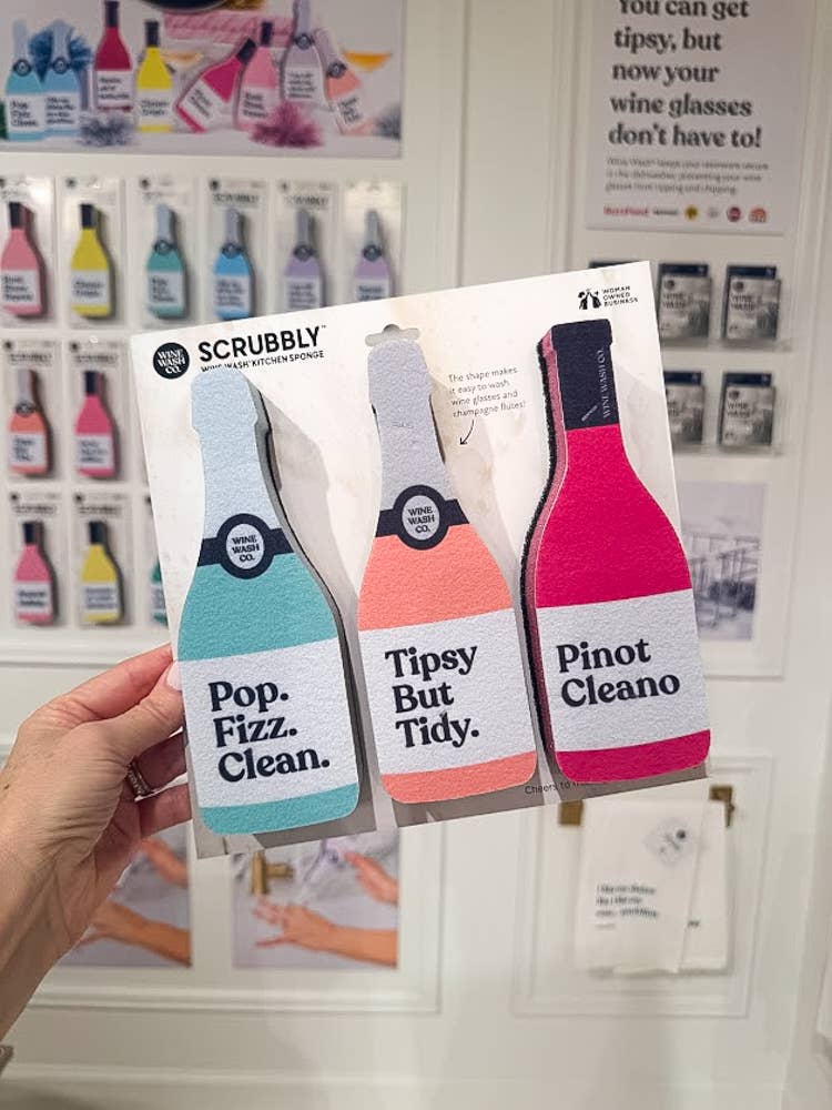 Scrubbly™ Kitchen Sponge Trio - Green/Peach/Pink - Decor Addict, LLC