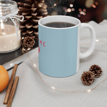 Je T'aime Heart Mug,  French Coffee Mug: 11oz