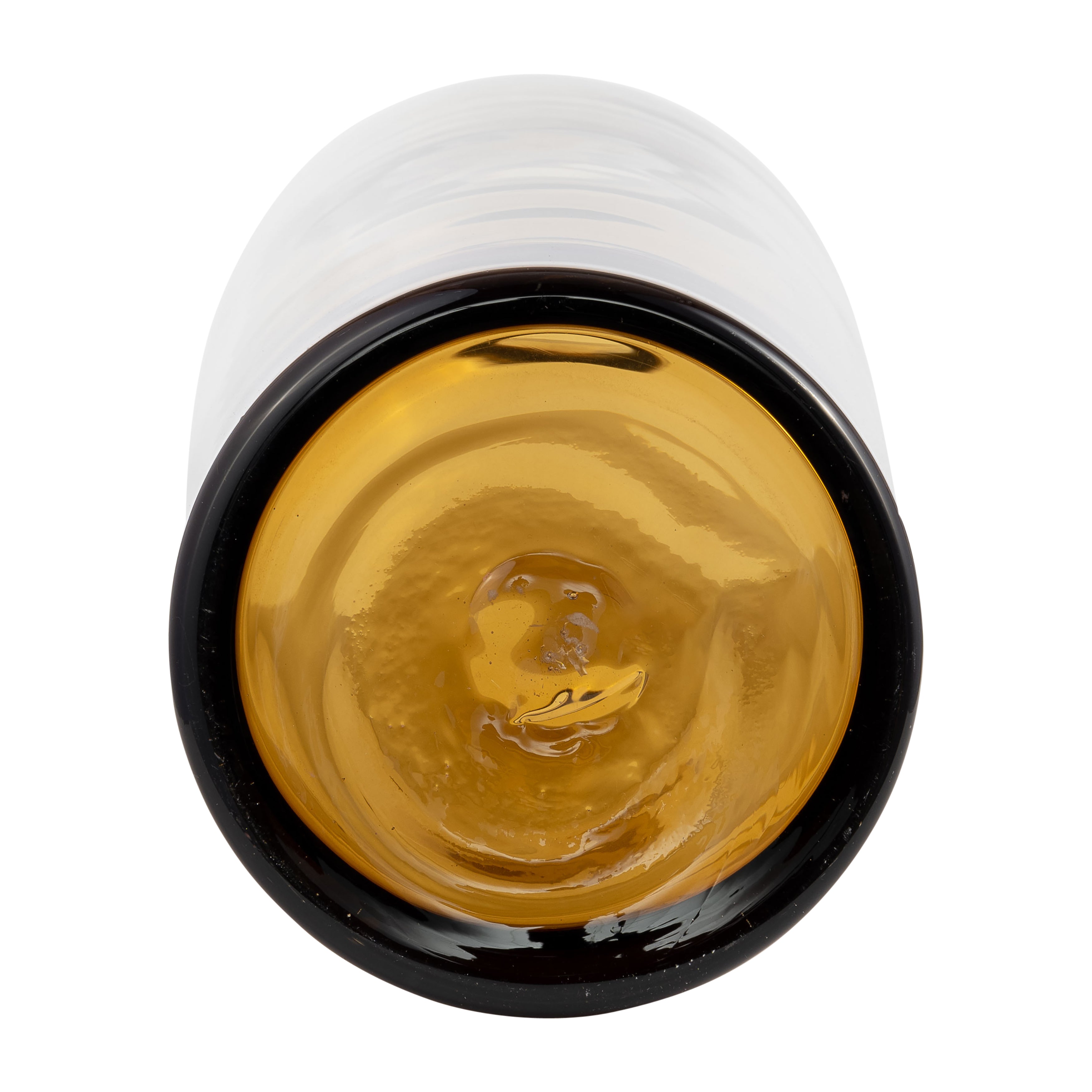 Glass, 20" Bottle W/ Stopper Amber - Decor Addict, LLC