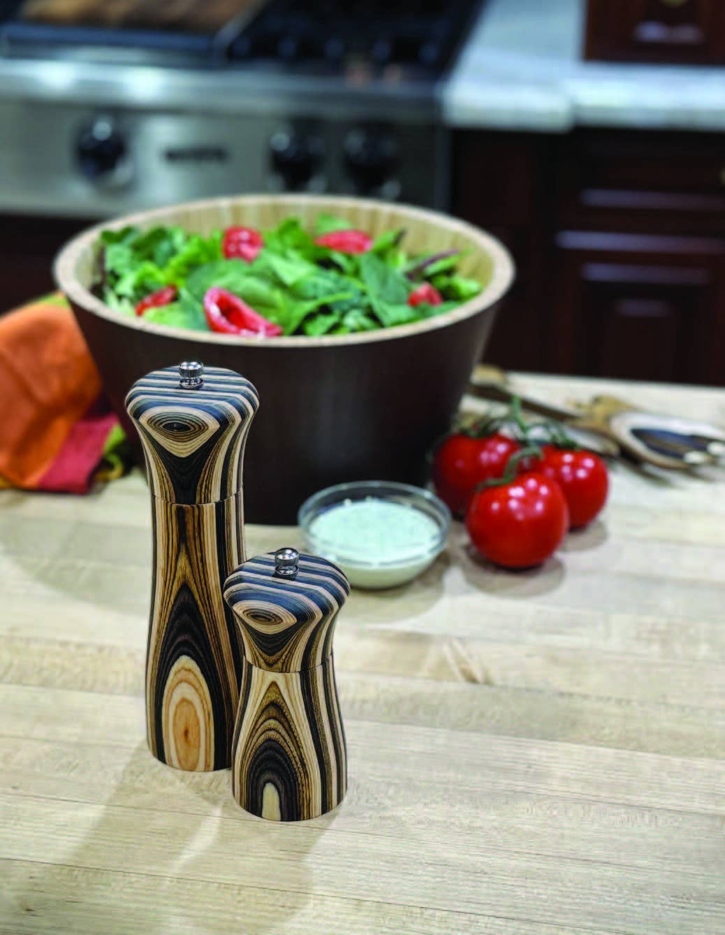 8" Natural Pakka Pepper Mill - Contemporary - Thumbnail 2