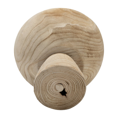 Wood, 8" Bowl W/ Stand, Natural - Decor Addict, LLC