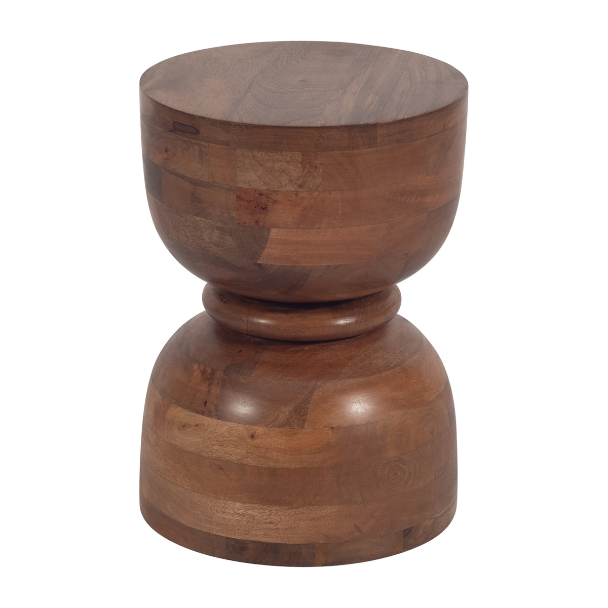 18" Polished Mango Wood Accent Table - Decor Addict, LLC